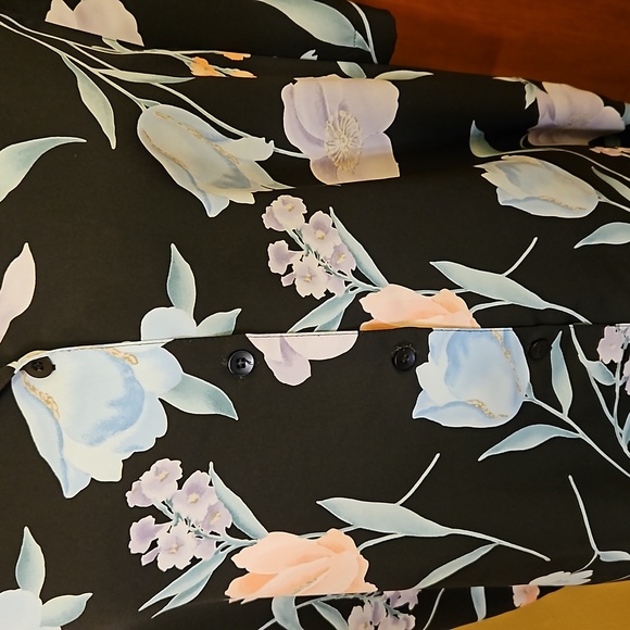 VINTAGE ALFRED DUNNER BLOUSE FLORAL 16 100% POLYESTER FLOWERS PASTEL - Picture 3 of 6